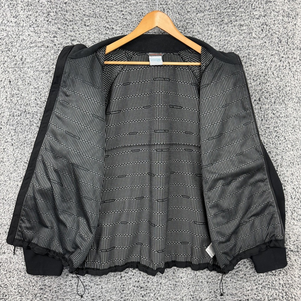 Columbia Thermal Coil Jacket Mens 2XL Black Softshell Full Zip Interchange XXL